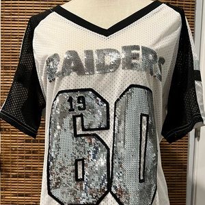 Victoria Secret Pink Blinged Raiders Jersey